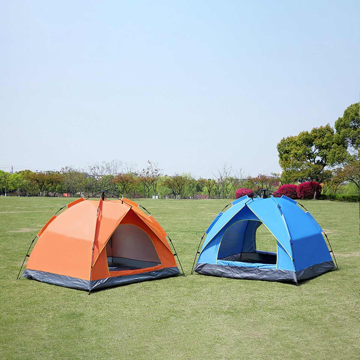 Cheap Goat Tents 3 4 Person Automatic Opening up Tent Camping Tent Easy Instant Setup Protable Backpacking for Sun Shelter Travelling Hiking   
